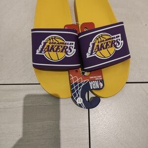 NBA Los Angeles Lakers Yellow and Purple Slip-Ons